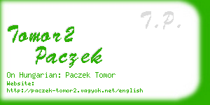 tomor2 paczek business card